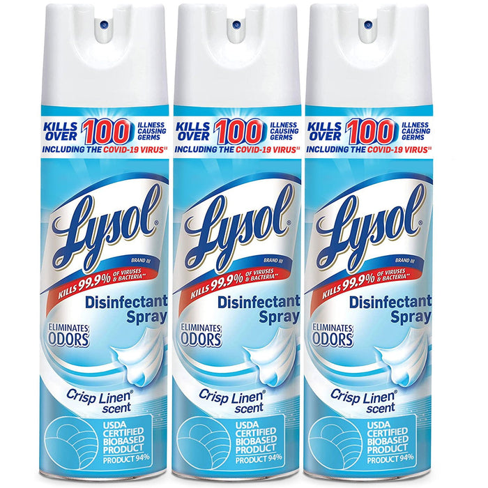 Lysol Disinfectant Spray, Crisp Linen  3 pk.