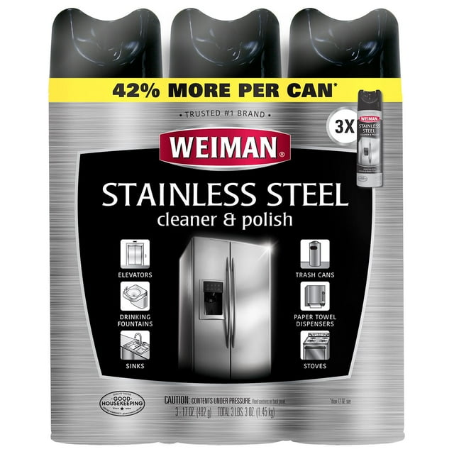 Weiman Stainless Steel Kitchen and Home Appliance Cleaner & Polish 3 pack