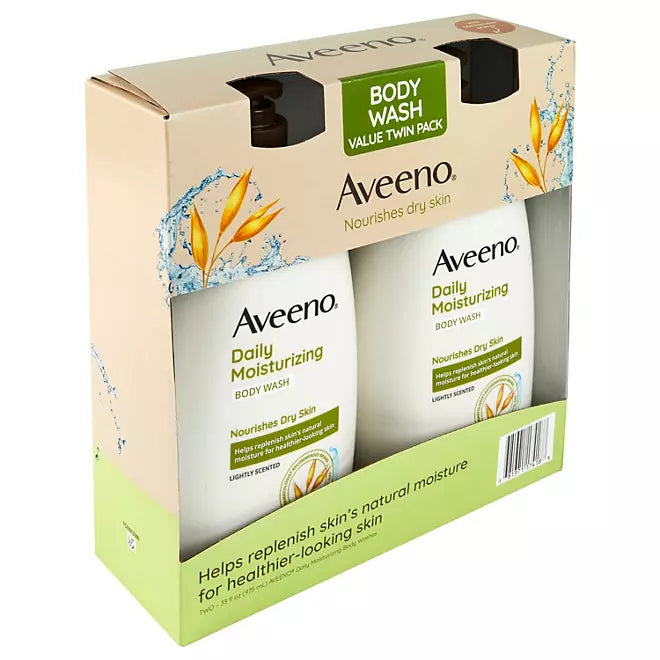 AVEENO Daily Moisturizing Body Wash 33 oz (Pack of 2)