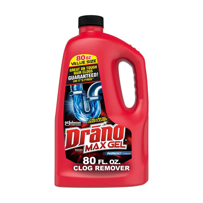 Drano Max Gel Clog Remover, 80 oz