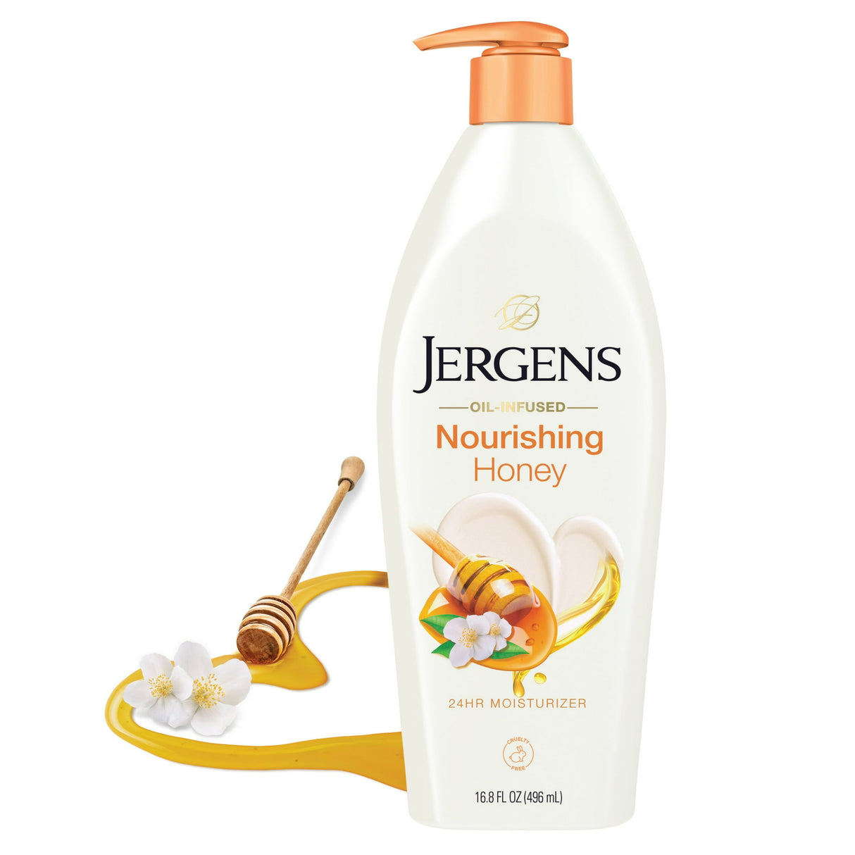 Jergens with  Nourishing Honey Moisturizer Lotion for Dry Skin