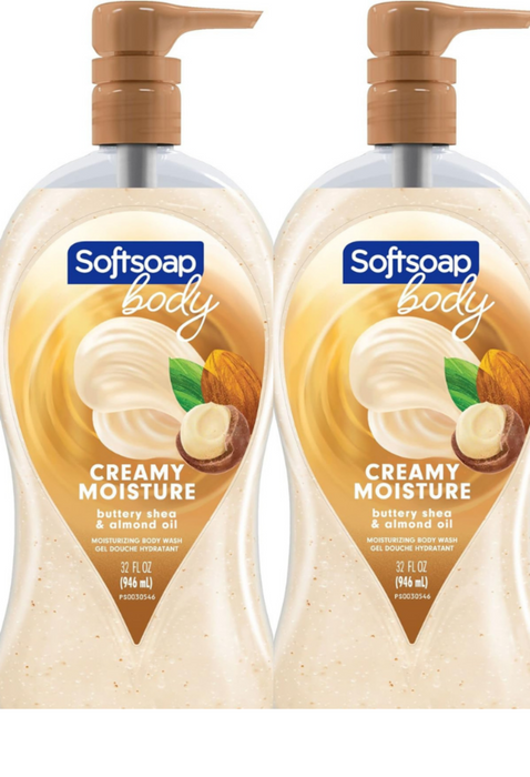 Softsoap Moisturizing Body Wash, Shea and Almond Oil, Wholesale (2pack)