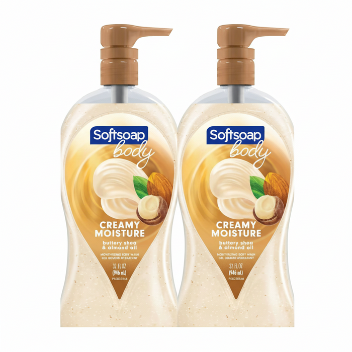 Softsoap Moisturizing Body Wash, Shea and Almond Oil, Wholesale (2pack)