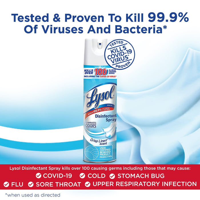 Lysol Disinfectant Spray, Crisp Linen  3 pk.
