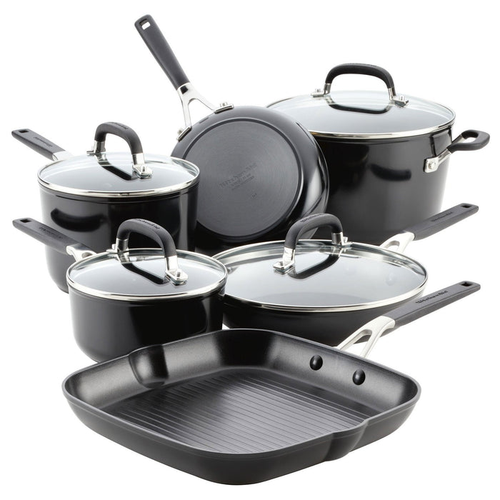KitchenAid 10-piece Hard Anodized Ceramic Cookware Set (choose)