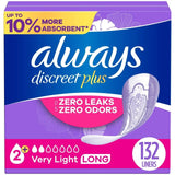 Always Discreet plus Incontinence Pads for Women, (choose size)