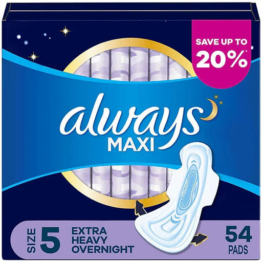 Always Maxi Overnight - Extra Heavy - 54 Count - ShopUSA - Kenya