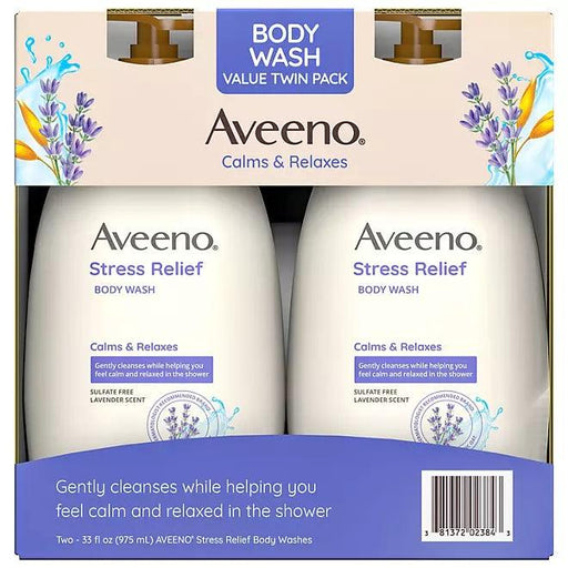 Aveeno Stress Relief Body Wash Calming Body Wash, (Pack of 3) - ShopUSA - Kenya