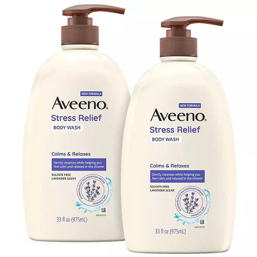 Aveeno Stress Relief Body Wash Calming Body Wash, (Pack of 3) - ShopUSA - Kenya