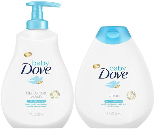Baby Dove Wash and Lotion (2 - 20 fl. oz. & 1 - 6.5 fl. oz.) - ShopUSA - Kenya