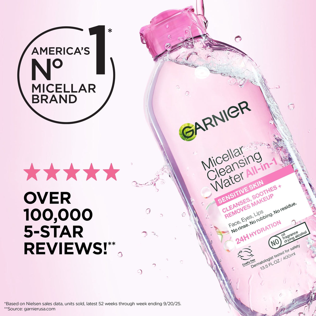 Makeup Remover Pack -Garnier Micellar Water Hydrating Facial Cleanser (2pack)