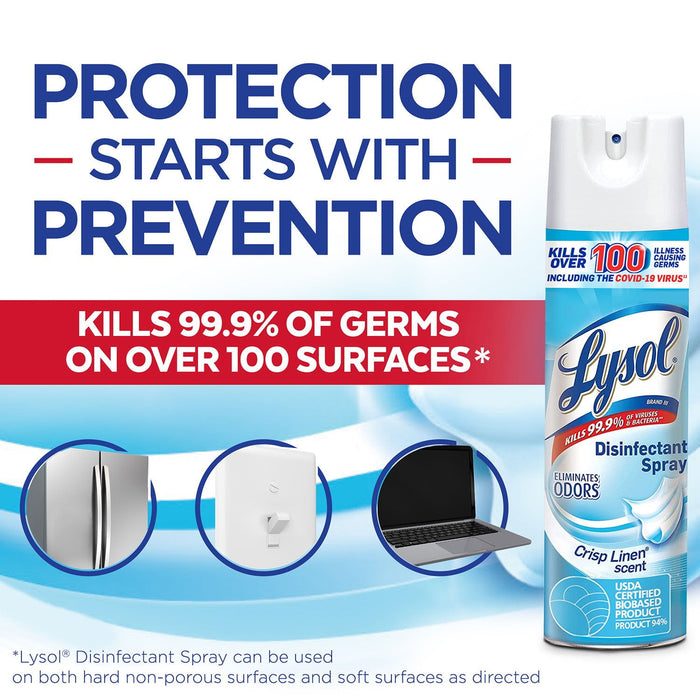 Lysol Disinfectant Spray, Crisp Linen  3 pk.