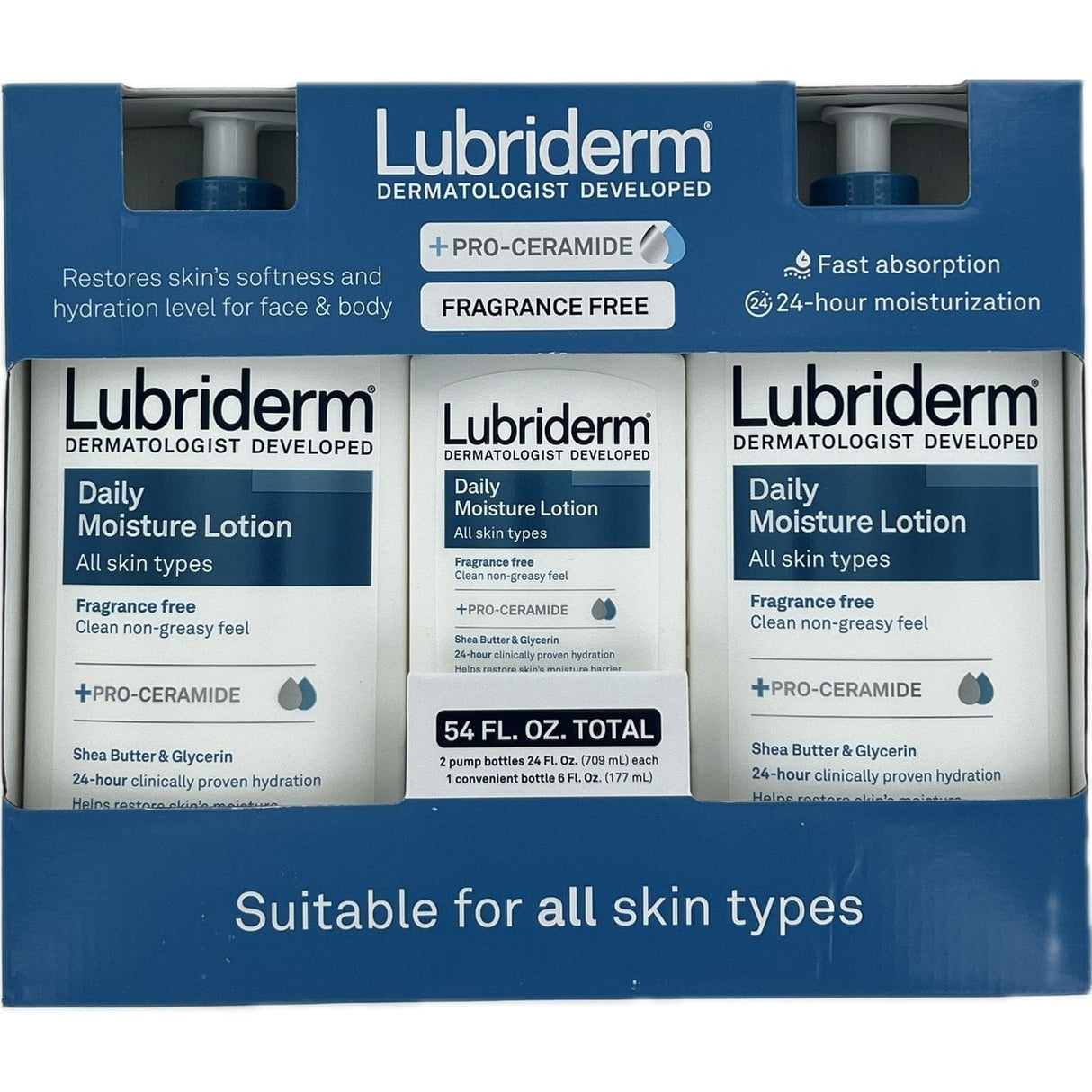 Body Lotion in Kenya - Lubriderm Daily Moisture, 3 Pack