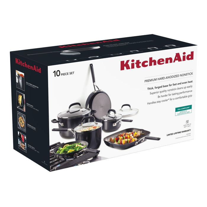 KitchenAid 10-piece Hard Anodized Ceramic Cookware Set (choose)