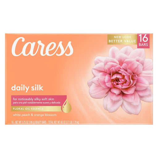 Caress Daily Silk Beauty Bar, White Peach & Orange Blossom, 3.75 oz., 16 ct. - ShopUSA - Kenya