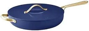 Member's Mark 5.5 Quart Jumbo Ceramic Nonstick Pan, Blue - Front