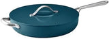 Member's Mark 5.5 Quart Jumbo Ceramic Nonstick Pan, Teal - Front