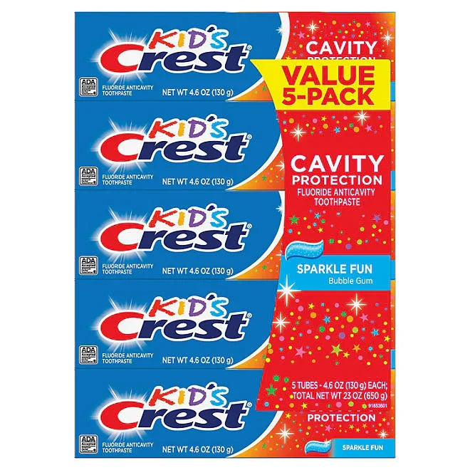 Crest Kid's Toothpaste, Sparkle Fun, (5pk) - ShopUSA - Kenya