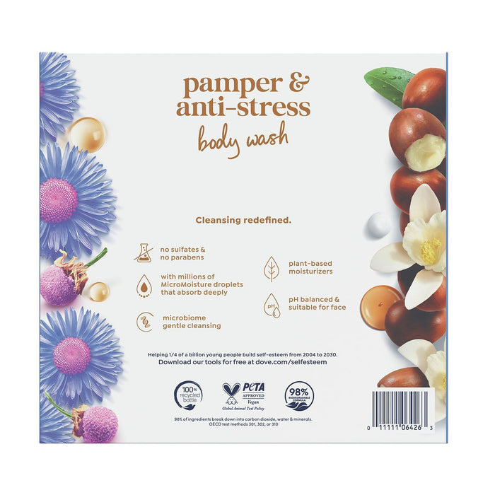 Dove Pamper & Anti-Stress Body Wash, 2 pk.