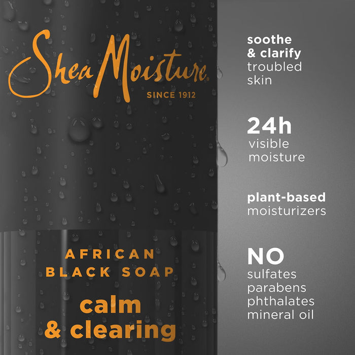 Shea Moisture African Black Soap  Body Wash, 2pk.