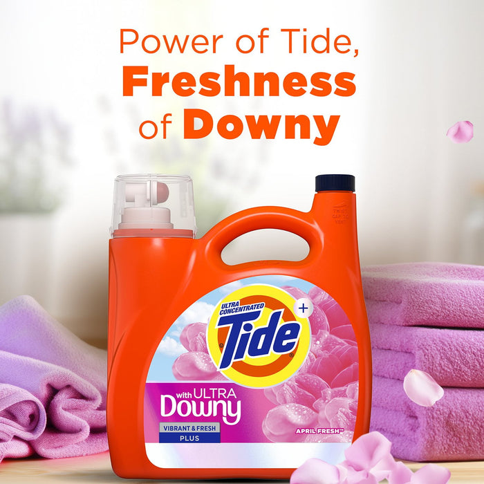 Tide with Downy Liquid Laundry Detergent, April Fresh,  (100 Loads)