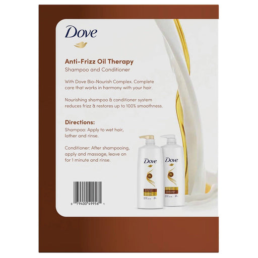 Dove Anti-Frizz Oil Therapy Shampoo & Conditioner - ShopUSA - Kenya