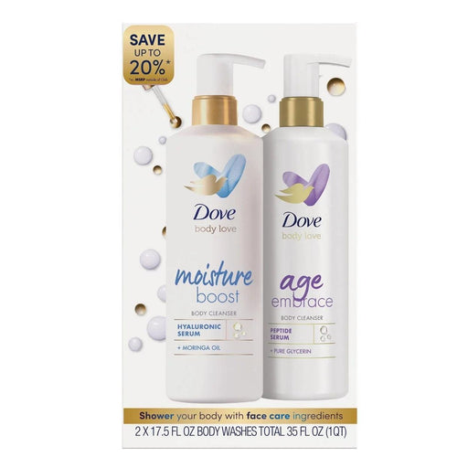 Dove Body Love Moisture Boost & Age Embrace Body Wash Cleanser (2 pk.) - Shop USA - Kenya
