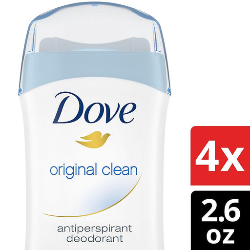 Dove Original Clean Antiperspirant Deodorant Invisible Solid, 4 pk. - ShopUSA - Kenya