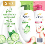 Dove Refresh & Rebalance Body Wash (2 Pack)