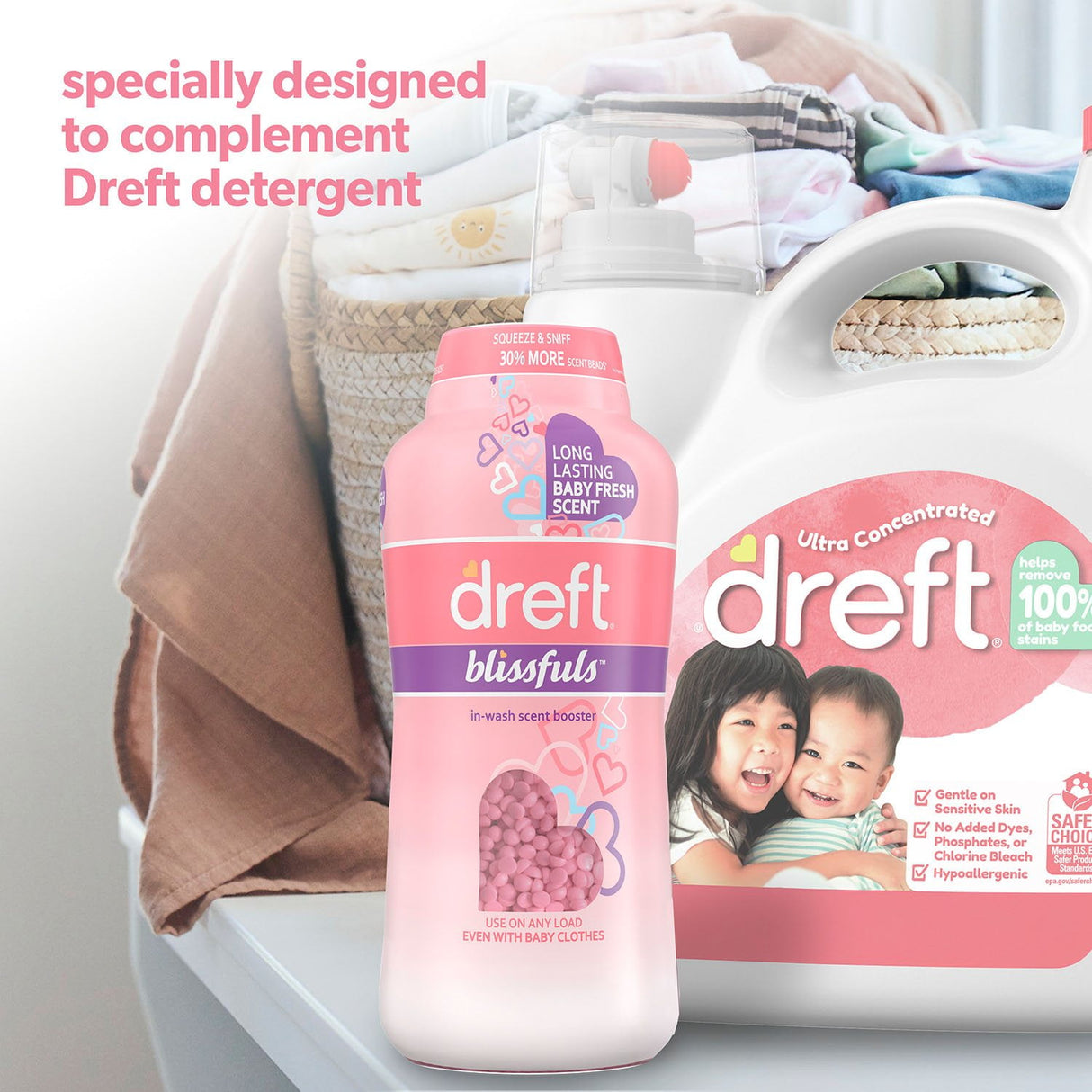 Dreft Blissful Scent Booster Beads, Baby Fresh Scent