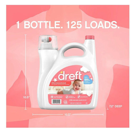 Dreft Ultra Concentrated Liquid Baby Laundry Detergent (125 Loads, 170 fl. oz.) - ShopUSA - Kenya