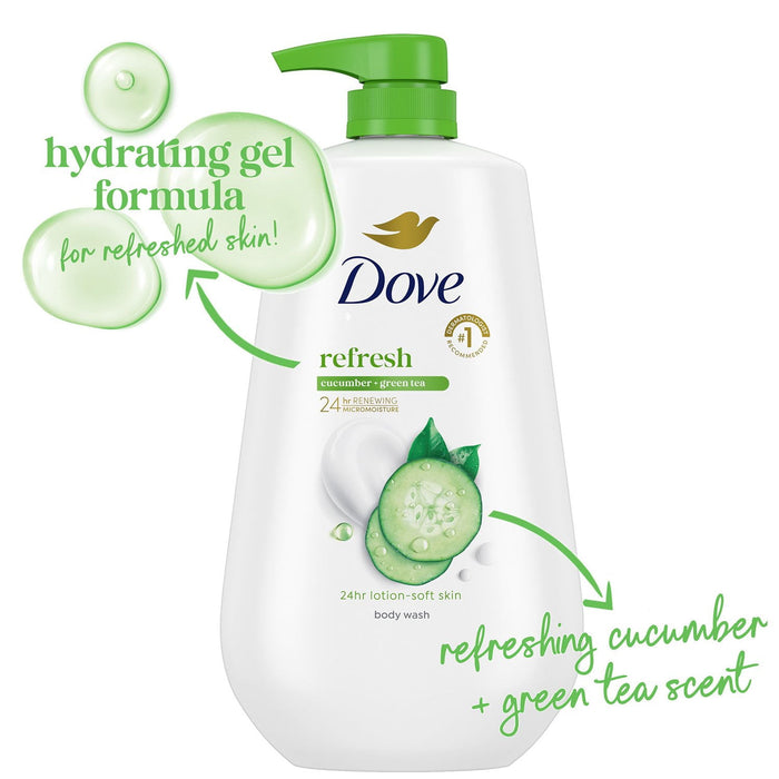 Dove Refresh & Rebalance Body Wash, 2 pk.
