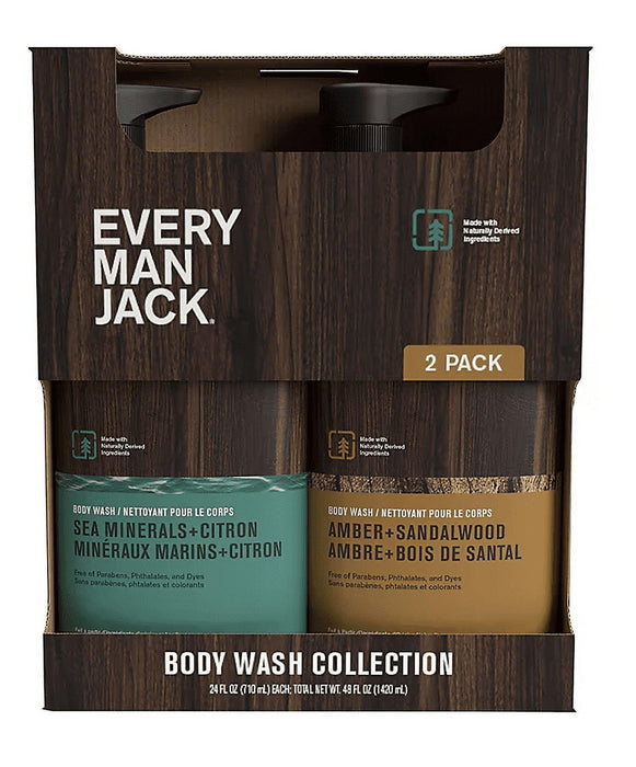 Every Man Jack Sandalwood & Sea Salt Body Wash, 2 pk./24 oz - ShopUSA - Kenya