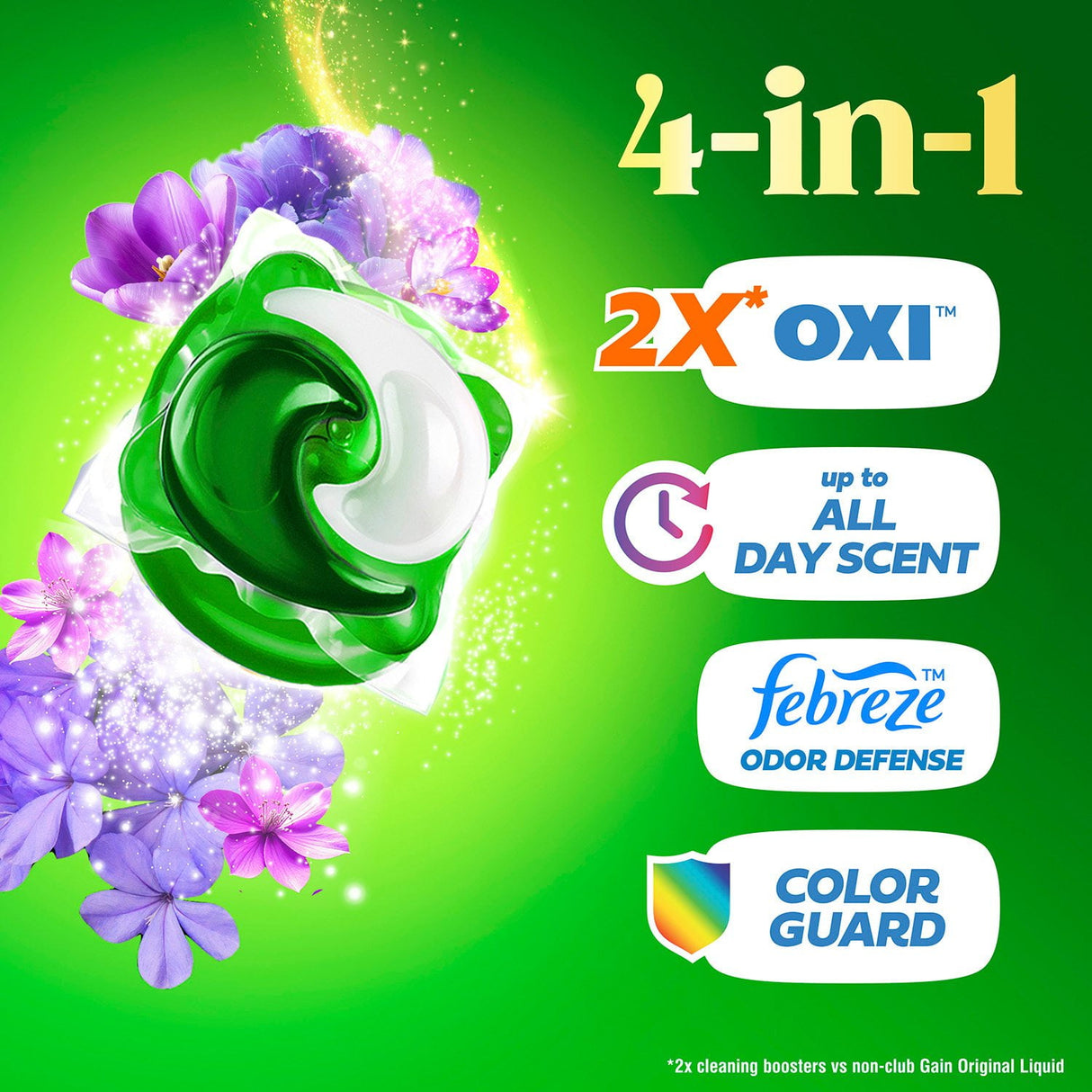 Gain Flings Laundry Detergent Pacs in Kenya - Moonlight Breeze, 152 ct