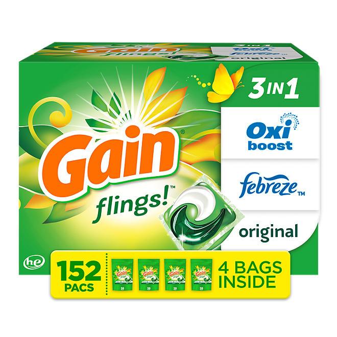 Gain Flings! Liquid Laundry Detergent Pacs, Original Scent (152 ct.) - ShopUSA - Kenya