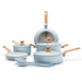 GreenPan Essence 10-Piece Ceramic Nonstick Cookware Set, Blue - Front