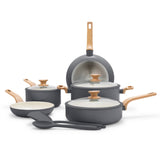 GreenPan Essence 10-Piece Ceramic Nonstick Cookware Set, Gray - Front