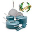 GreenPan Nova 10-Piece Cookware Set, Deep Teal - Front