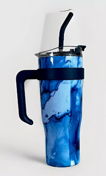 Hydraflow Double Wall Stainless Steel Tumbler with Handle (Choose Color) - ShopUSA - Kenya