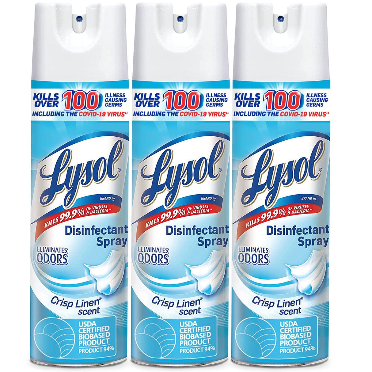 Lysol Disinfectant Spray Crisp Linen in Kenya - 3 Pack