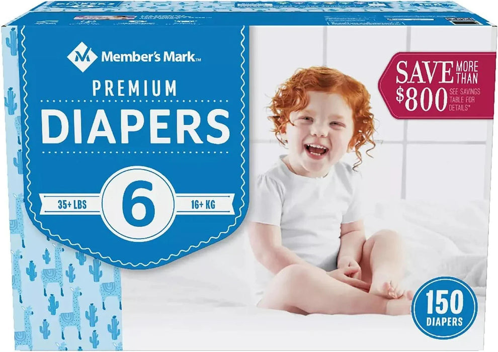 Size 6 Baby Diapers - Member's Mark Premium (Pack of 150)