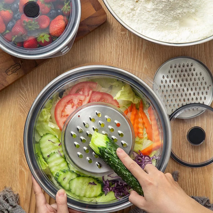 MIU Stainless Steel Mixing Bowls with Graters, - ShopUSA - Kenya