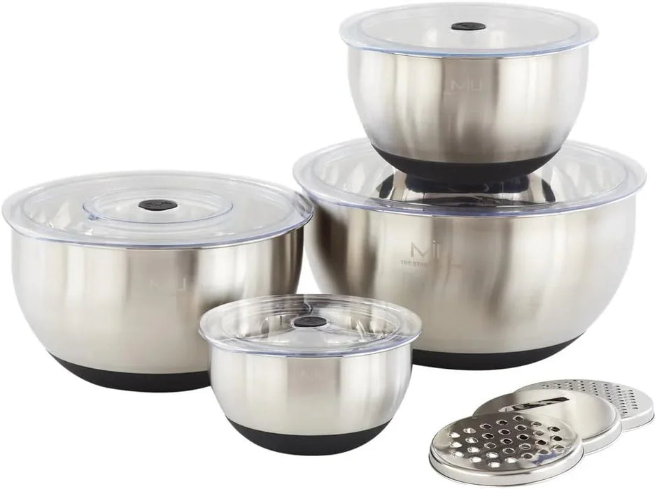 MIU Stainless Steel Mixing Bowls with Graters, - ShopUSA - Kenya