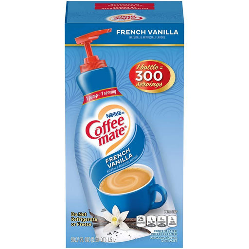 Nestle Coffee mate Liquid Creamer Pump, French Vanilla, 1.5 L - ShopUSA - Kenya
