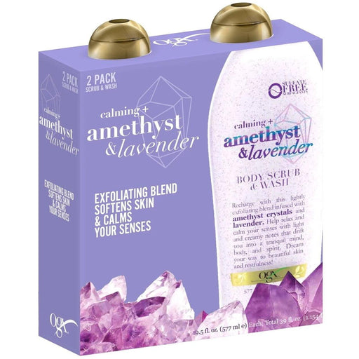 OGX Amethyst & Lavender Body Scrub & Wash, 19.5 Fluid Ounce (Pack of 2) - ShopUSA - Kenya