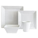 over&back 32 Piece White Porcelain Square Dinnerware Set - ShopUSA - Kenya