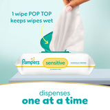 Pampers Sensitive Baby Wipes, Fragrance Free