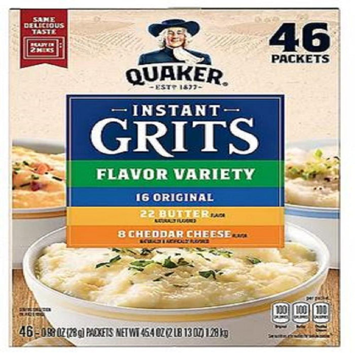 Quaker Instant Grits, Variety Pack (45.4 oz., 46 pk.) - ShopUSA - Kenya