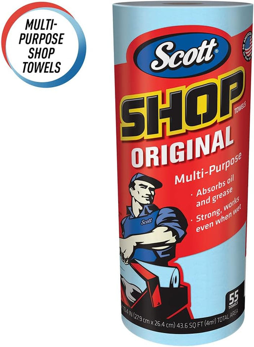 Rolls Scott Original Blue Shop Towels, 55 Sheets per Roll - ShopUSA - Kenya