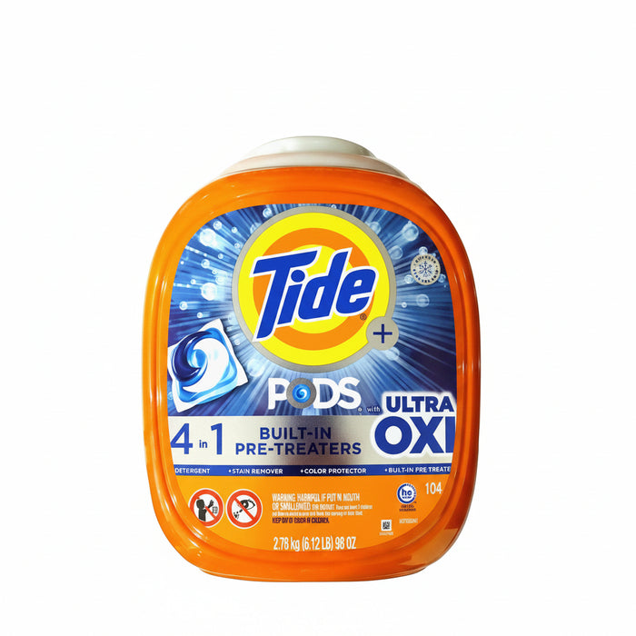 Tide PODS + Ultra Oxi Liquid Detergent Pacs (104 pacs)